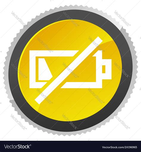 Icon with low battery symbol battery level Vector Image