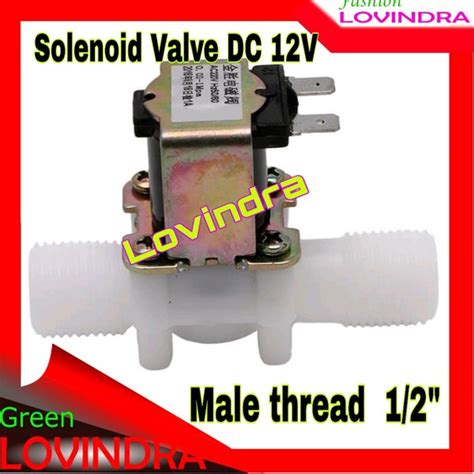 Jual Electric Solenoid Valve Dc 12v Plastik Drat 1 Per 2 Inch Nc Kran Air Elektrik Selenoid Di