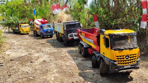 Mobil Truk Oleng Jatuh Mobil Mobilan Remot Rc Hino Truck Mixer