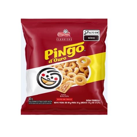 Salgadinho Elma Chips Pingo D Ouro Bacon G Distribuidora Hideal