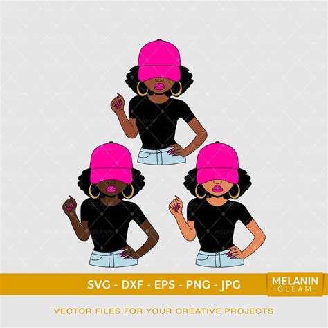 Periodt Woman Cap Melanin Black Woman Svg Afro Woman Svg Etsy Uk