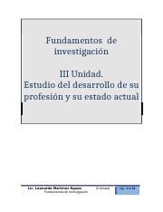 Apuntes III unidad fundamentos de investigación para exposicion docx