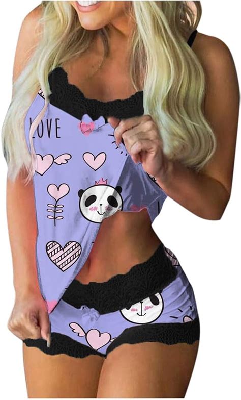 Kilwoe Conjunto De Pijama Corto Para Mujer Dise O De Coraz N Dulce Y