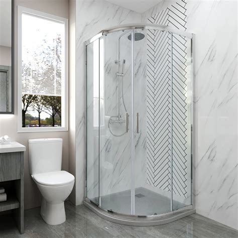 Buy Elegant 900 X 900 Mm Quadrant Shower Enclosure 6mm Easy Clean Glass