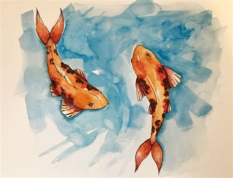 Watercolor Fish Art