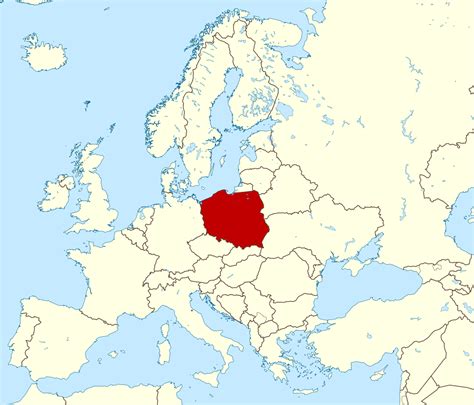 Grande Mapa De Ubicación De Polonia En Europa Polonia Europa