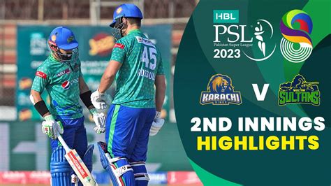 Nd Innings Highlights Karachi Kings Vs Multan Sultans Match