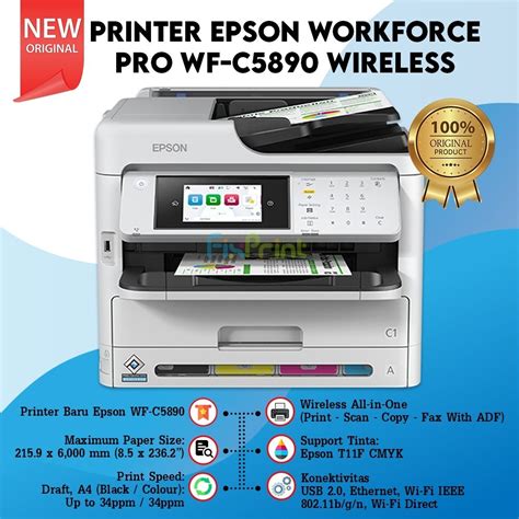 Jual Printer Epson Work Force WF C5390 C5390 Print Only WF C5890 C5890