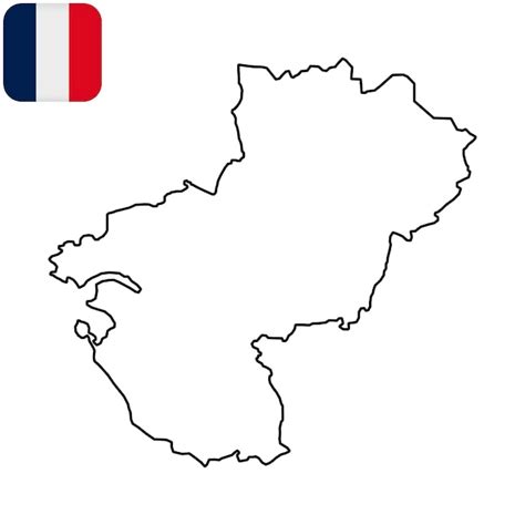 Premium Vector Pays De La Loire Map Region Of France Vector Illustration