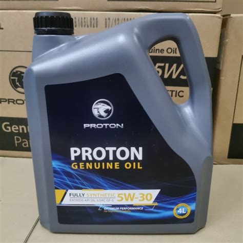 Original Proton 5w30 4L SN GF-5 Fully Synthetic Engine Oil | Shopee ...