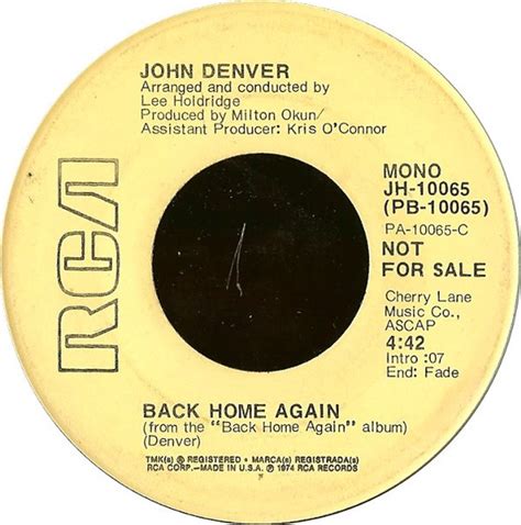 John Denver – Back Home Again (1974, Vinyl) - Discogs