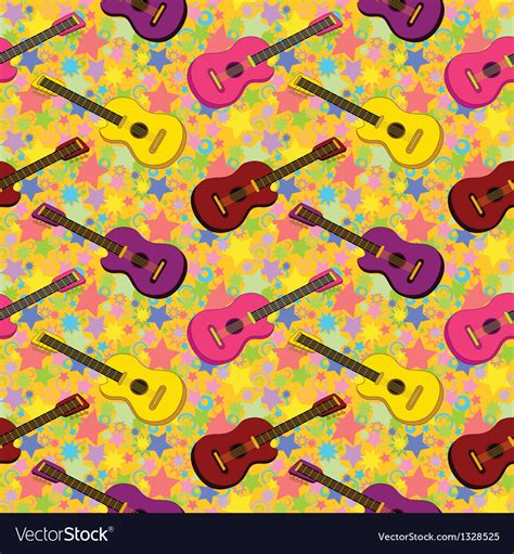 Seamless Background Guitars Royalty Free Vector Image