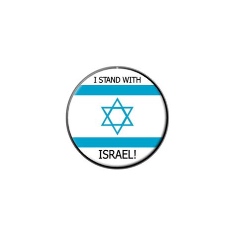 I Stand With Israel Pro Israeli Jewish Support Metal Lapel Round Pin