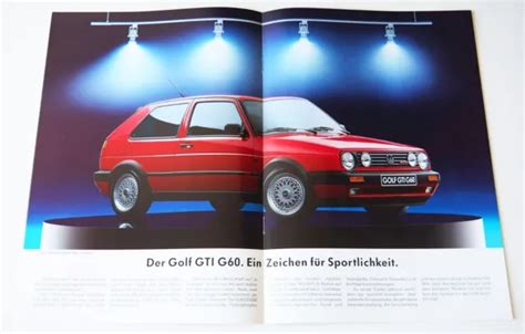 Vw Golf Ii Gti G Gti Cabrio I Corrado Scirocco Prospekt Brochure