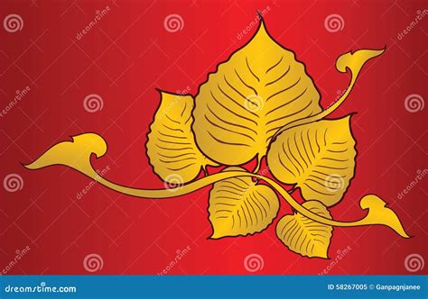 Bodhi Tree Of Buddhism Vector Illustration Stock Vector Illustration