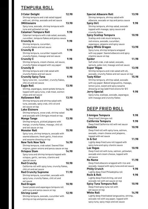 Menu at Fire-Fish Sushi & More restaurant, Temecula