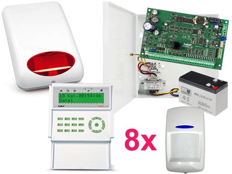 SYSTEM ALARMOWY SATEL INTEGRA 32 INT KLCD 8 CZUJEK 6782258002