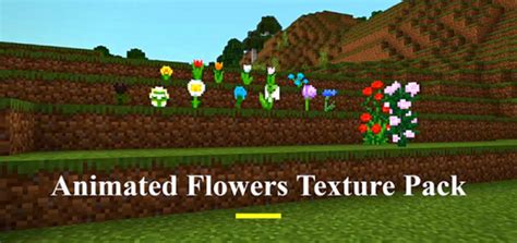 Текстуры Анимированные цветы Animated Flowers для Minecraft