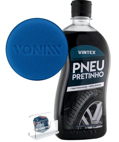 Pneu Pretinho Brilho Molhado Vintex Aplicador Vonixx Parcelamento