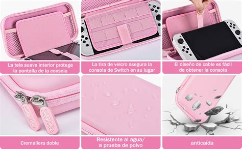 Younik Switch Oled Accessories Bundle In Pink Switch Oled