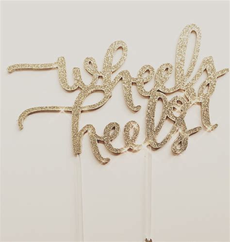 Gender Reveal Cake Topper Baby Sex Reveal Wheel Or Heels Cake Etsy