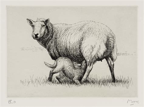 Henry Moore Om Ch Sheep With Lamb I 1972 Sheep Art Henry Moore