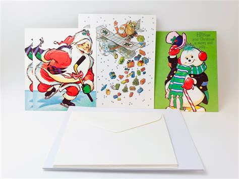 6 Vintage Christmas Cards With Envelopes - Etsy