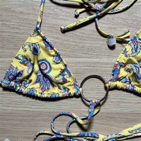 Bananhot Rings Bikini Top In Yellow Depop
