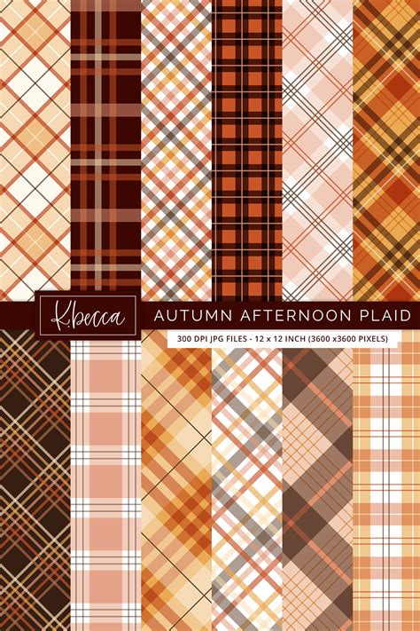 Fall Plaid Background Patterns Seamless Autumn Afternoon