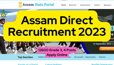 Assam Direct Recruitment 2023 12600 Grade 3 4 Posts Apply Online Bestseminartopics