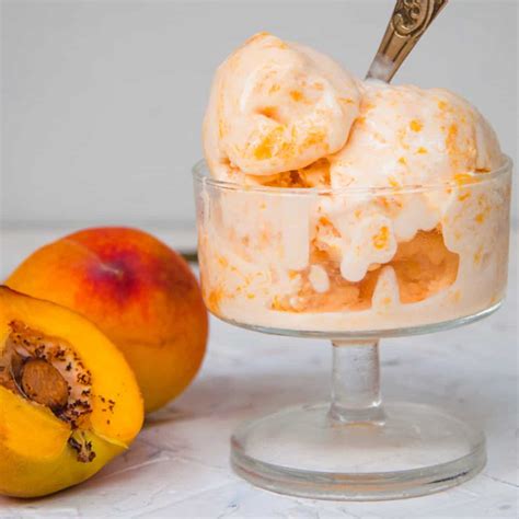 Peach Ice Cream Recipe No Churn By Mariam Sodawater Foodrhythms