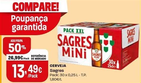 Promo O Cerveja Sagres Mini Em Intermarch