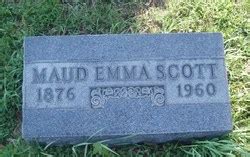 Maud Emma Jones Scott M Morial Find A Grave