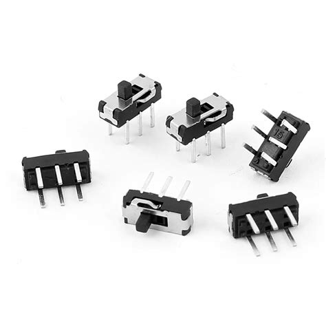 UXCELL 6 Pcs 2 Position Dpdt 2P2t 6 Pin Pcb Panel Mini Vertical Slide