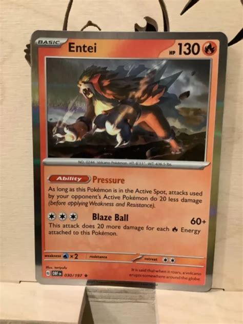 POKÉMON TCG ENTEI Sv03 Obsidian Flames 030 197 Holo selten EUR 0 58