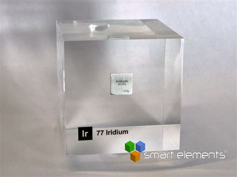 Acrylic Element Cube Iridium Ir 50mm 8