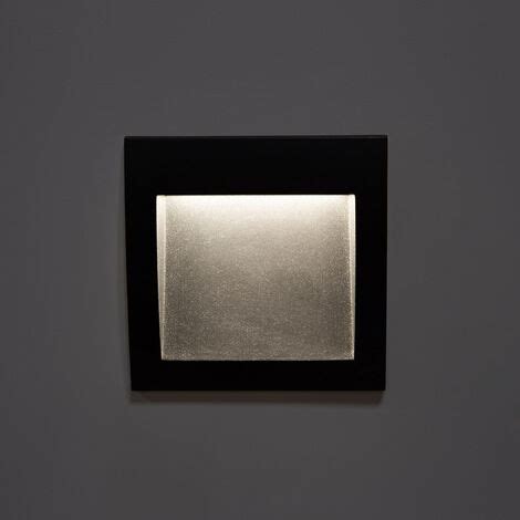 Baliza Exterior Led W Empotrable Pared Cuadrado Negro Natt Blanco