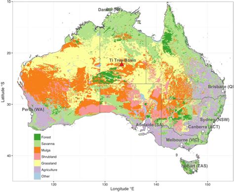 Distribution Of Major Vegetation Types In Australia Map Was Generated