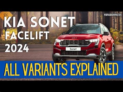 Kia Sonet Facelift All Variants Explained Hte Htk Htk Htx