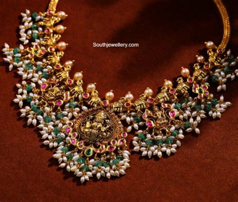 Kundan Lakshmi Guttapusalu Necklace Indian Jewellery Designs