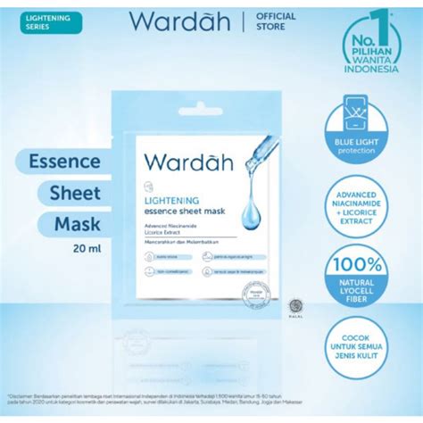 Jual Wardah Lightening Essence Sheet Mask Ml Shopee Indonesia