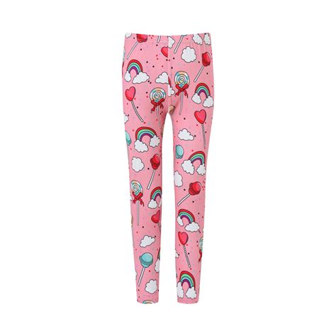 Fesfesfes Kids Leggings Girls Gradient Skinny Pants Digital Printing