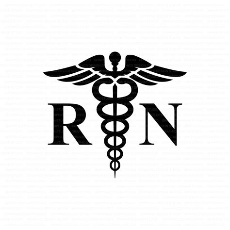 Medical Symbol Caduceus SVG Registered Nurse Svg RN Nursing | Etsy