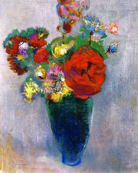 Bouquet Of Flowers Flower Painting Odilon Redon Flower Art