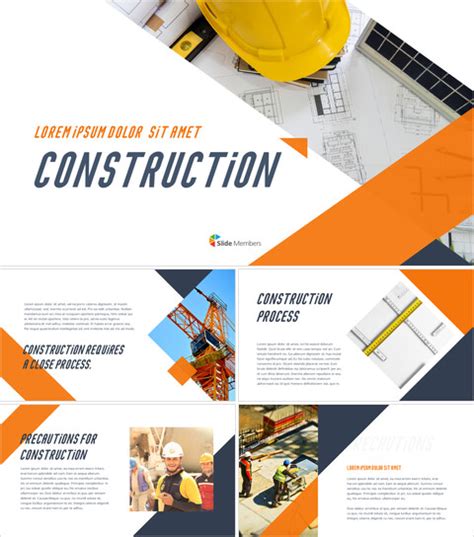 320 Construction Ppt Templates Slide Members