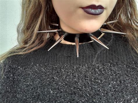 Spiked Choker Spiked Collar Spiked Necklace Pastel Goth Etsy