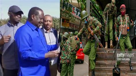 See What This Police Officer Did After Raila Odinga Entered Nairobi CBD