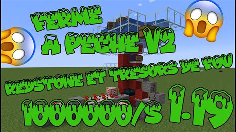 Tuto Minecraft FERME A PECHE AFK AUTOMATIQUE V2 REDSTONE ET TRESORS