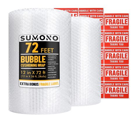 Buy Bubble Cushioning Wrap Roll Sumono Inch X Feet Total