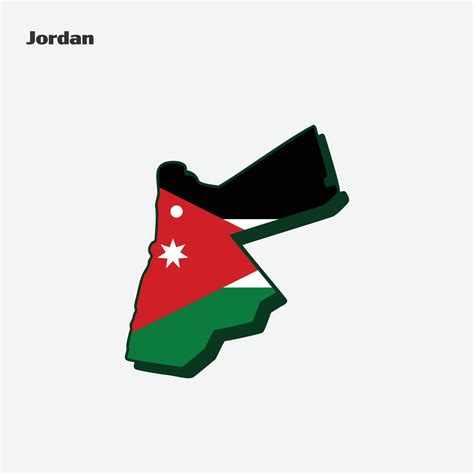 Jordan Nation Flag Map Infographic 20187996 Vector Art at Vecteezy